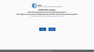 
                            1. ASHM Learning Portal: Log in to the site