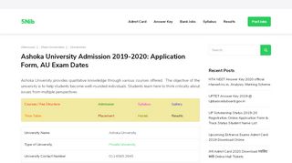 
                            9. Ashoka University Admission 2019-2020: …