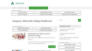 
                            5. Ashworth College Dashboard | Ashworth College Student Portal