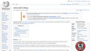 
                            6. Ashworth College - Wikipedia