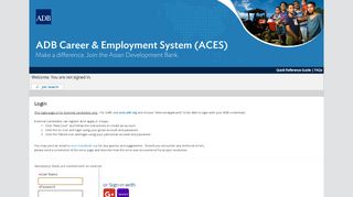 
                            2. Asian Development Bank - ADB Career & Employment System (ACES)