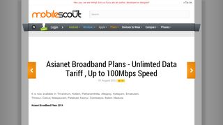 
                            6. Asianet Broadband Plans - Unlimted Data Tariff , …