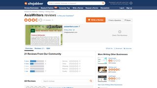 
                            4. AsiaWriters Reviews - 21 Reviews of Asiawriters.com ...