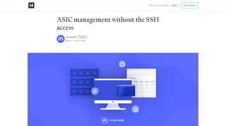 
                            5. ASIC management without the SSH access - medium.com