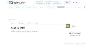 
                            4. AsicCoin (ASC) Price, Chart, Value & Market Cap | CoinCodex