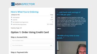 
                            3. ASINspector - Order Page