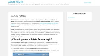 
                            6. Asiste Pemex【 Todo sobre la plataforma y la APP Asiste】