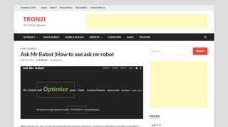 
                            5. Ask Mr Robot |How to use ask mr robot » TRONZI