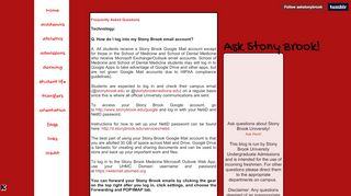 
                            8. Ask Stony Brook! — Frequently Asked Questions