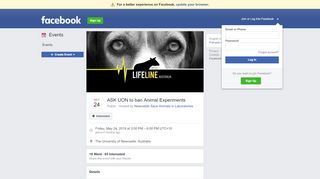 
                            3. ASK UON to ban Animal Experiments - Facebook