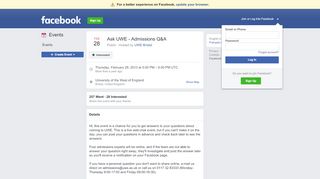 
                            7. Ask UWE - Admissions Q&A - Facebook