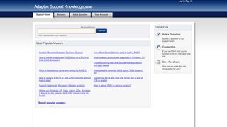 
                            3. ask.adaptec.com - Support Home Page