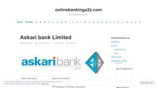 
                            8. Askari bank Limited – onlinebankinga2z.com