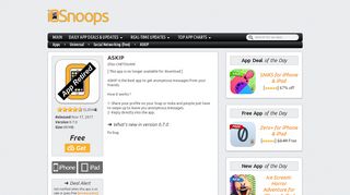 
                            4. ASKIP for iPhone & iPad - App Info & Stats | iOSnoops