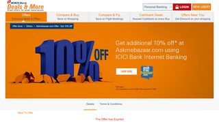 
                            3. AskMeBazaar Offer - 10% Off on using Online …