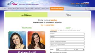 
                            4. Asknow.com Psychics Signup - AskNow.com