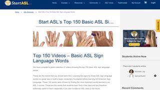 
                            5. ASL Sign Language Words | Top 150 Videos with Start ASL | Start ASL