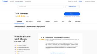 
                            5. asm connects Careers and Employment | Indeed.com