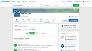 
                            8. ASM Research Employee Benefits and Perks | Glassdoor