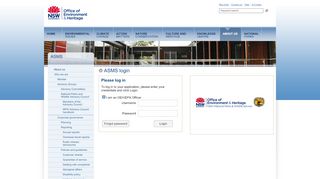 
                            9. ASMS login : ASMS | Environment & Heritage