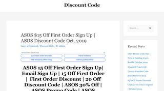 
                            6. ASOS $15 Off First Order Sign Up | ASOS Discount Code ...