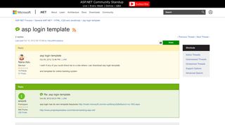 
                            3. asp login template | The ASP.NET Forums