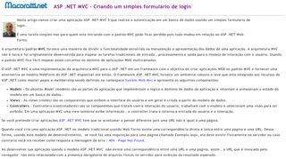 
                            6. ASP .NET MVC - Criando um simples formulário de login