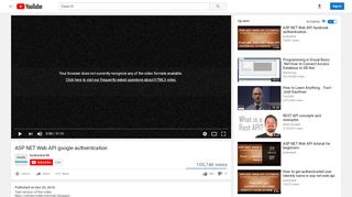 
                            4. ASP NET Web API google authentication - YouTube