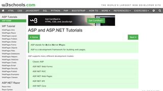 
                            7. ASP Tutorial - w3schools.com