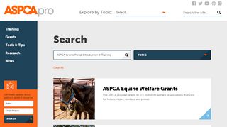 
                            1. ASPCA Grants Portal Introduction & Training | ASPCApro