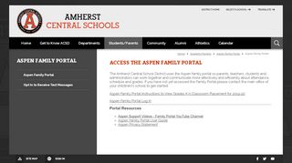 
                            6. Aspen Family Portal / Aspen Family Portal - Amherst Schools