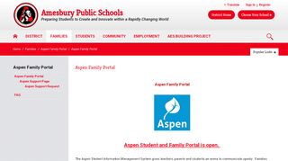 
                            1. Aspen Family Portal - City of Amesbury