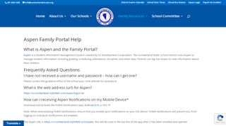 
                            3. Aspen Family Portal Help | Cumberland School Department