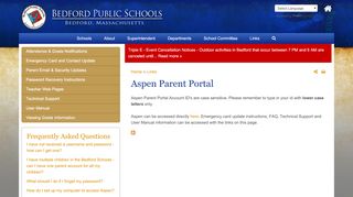 
                            3. Aspen Parent Portal | Bedford Public Schools