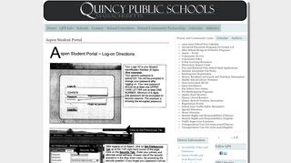
                            7. Aspen Student Portal - QUINCY PUBLIC SCHOOLS