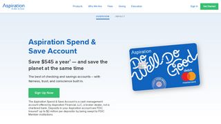 
                            1. Aspiration Spend & Save Account