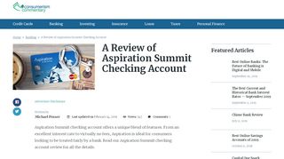 
                            9. Aspiration Summit Checking Account Review: Is Aspiration ...