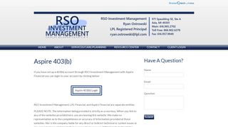 
                            5. Aspire 403(b) | RSO Investment Management