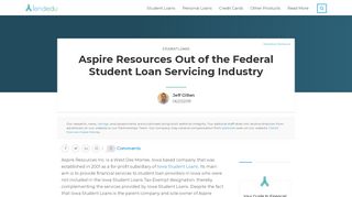 
                            10. Aspire Resources Out of Federal Student Loan ... - LendEDU