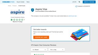 
                            3. Aspire Visa 475 Reviews (with Ratings) | …