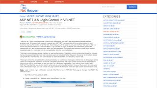 
                            7. ASP.NET 3.5 Login Control in VB.NET - .NET Heaven