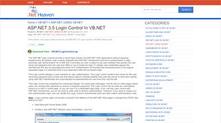 
                            4. ASP.NET 3.5 Login Control in VB.NET