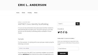 
                            3. ASP.NET Core: Identity Scaffolding – Eric L. Anderson