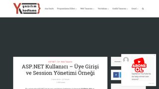 
                            2. ASP.NET Kullanıcı – Üye Girişi ve Session Yönetimi Örneği ...