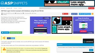 
                            4. ASP.Net Login Control example with Database using C# and ...