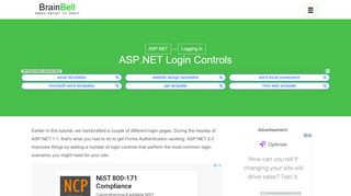 
                            7. ASP.NET Login Controls : ASP.NET - brainbell.com