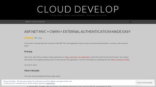 
                            9. ASP.NET MVC + OWIN + external authentication made easy | Cloud ...