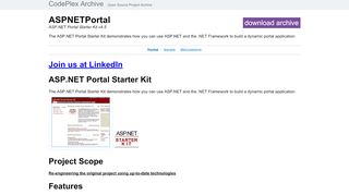 
                            3. ASP.NET Portal Starter Kit v4.5 - CodePlex Archive