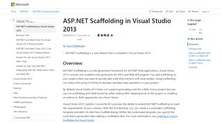 
                            2. ASP.NET Scaffolding in Visual Studio 2013 | Microsoft Docs