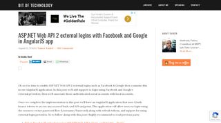 
                            8. ASP.NET Web API 2 external logins with Facebook and Google in ...